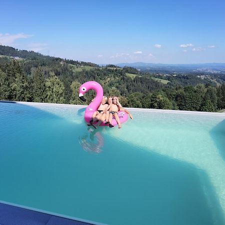 Chalet Südsteiermark: Alpine Luxury with Infinity Pool and Panoramic Views Schwanberg Exterior photo